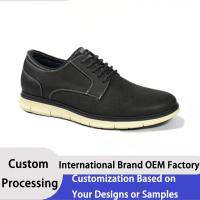 China Luxury British Style Men Dress Shoes Oxford Genuine Leather Slip-On Shoes Office Shoes factory