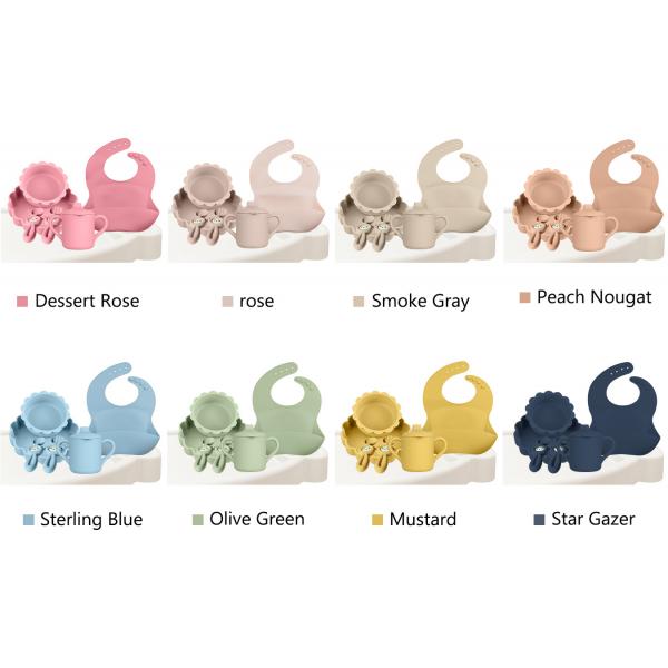 Quality Wholesale Baby Geschirr Led Weaning Silicone Bib Spoon Bowl Spoon Bowl Plate for sale
