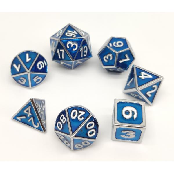 Quality ISO9001 Painted RPG Dice Set Exquisite Carving Polyhedron Metal Material for sale
