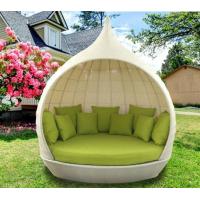 China Modern Outdoor Garden Furniture Cage House PE Rattan Daybed Garden Sun Bed factory