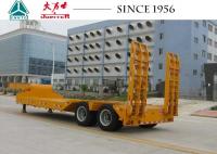 China 20 To 50 Tons 2 Axles Lowboy Trailer With Hydraulic Ramp Tires exposed Type factory