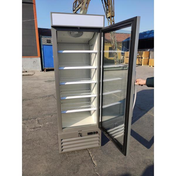 Quality Vertical Single Door Glass Front Refrigerator Supermarket Beverage Chiller for sale