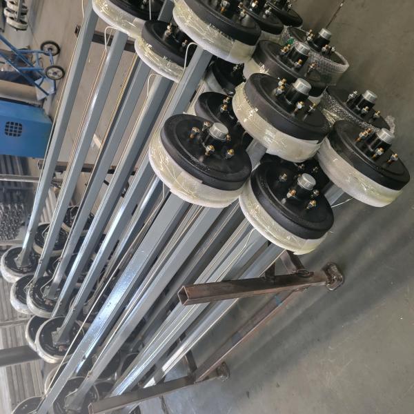 Quality 50MM Square Tube Trailer Axle Straight Hydraulic Brake Trailer Axles 1200-2000Kg for sale