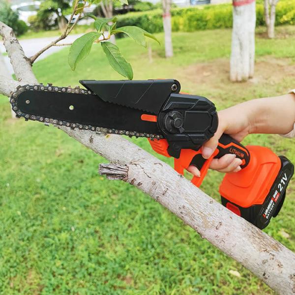 Quality Portable Battery Powered Cordless Electric Chainsaw 6 Inch Mini Chain Saw for sale