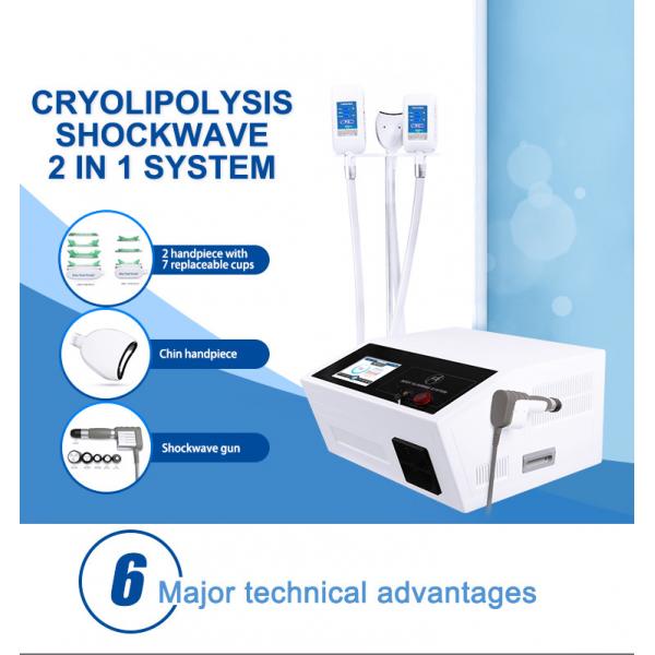 Quality Shockwave 2 In 1 Pain Relief Cryolipolysis Slimming Machine for sale