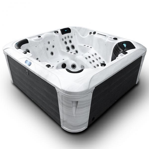 Quality 6 Seats Household Pearl White Whirlpool Spa Bathtub Outdoor Hot Tubs for sale