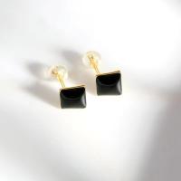 China Beryl Jewelry Silver Gold 6P Stud Earrings Set For Women Men Girls Round Square for sale