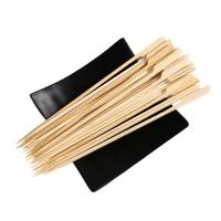 China Barbecue Wood Bamboo Paddle Skewer Sticks Disposable 18CM Food Grade For Grill for sale