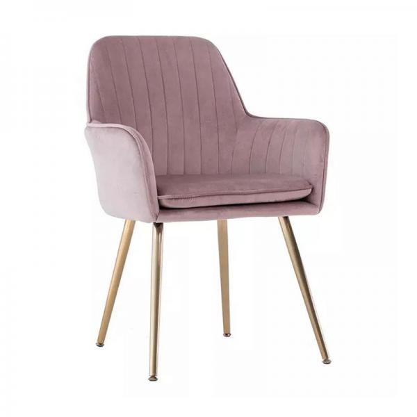 Quality Nordic Style SH76cm Modern Metal Dining Chairs Purple Wear Resistance for sale