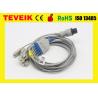 China Reusable 5 Leads ECG Trunk Cable With snap For Mindray Patient Monitor factory
