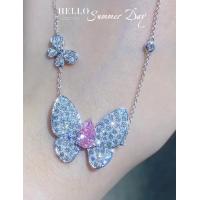 China Custom Lab Diamond Pendant Necklace Pear Cut Butterfly Shape 1.67ct factory