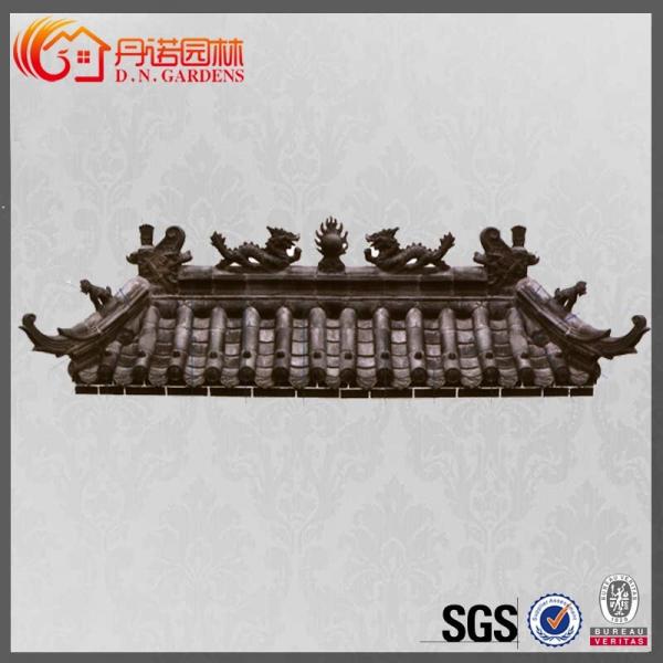 Quality Chinese Decorative Roof Tiles Clay Unglazed Matt Dragon Pattern Traditional for sale