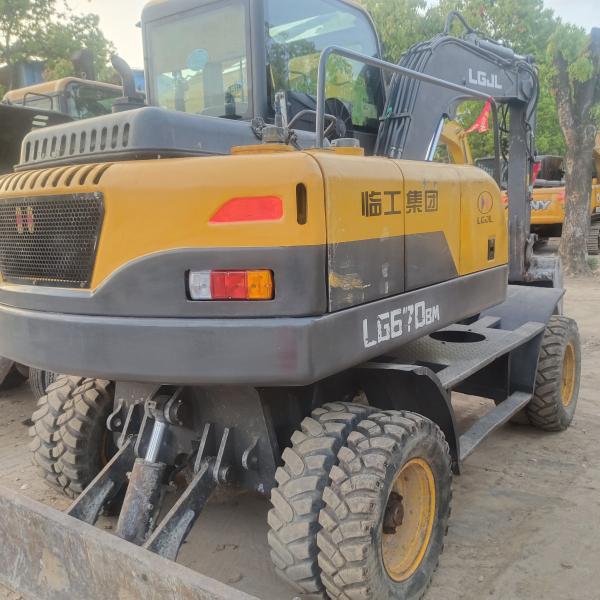 Quality Used 7 Ton Lin Gong LG75F Hydraulic Wheel Excavator Road Construction Machinery for sale