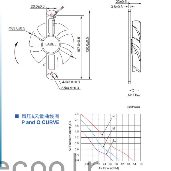 Quality Multipurpose Bracket Cooling Fan 12V 92x92x25mm Frameless For Hotel for sale
