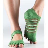 China Half Toe with Grip Bare Instep Cotton Five Toes Socks Organic Yoga Socks factory