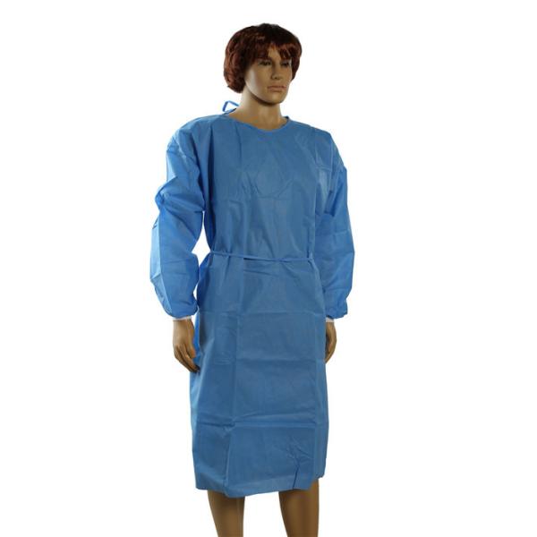 Quality Knitted Cuff Disposable Surgical Gown , Disposable Waterproof Clothing for sale