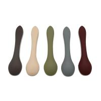China Ergonomicall Soft Tip Training FDA Silicone Feeding Spoon For Baby factory