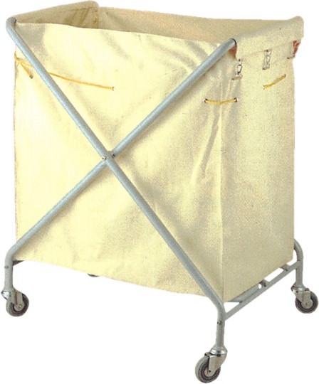 Quality Paint Coating Steel Tube Linen Trolley For Hotel for sale