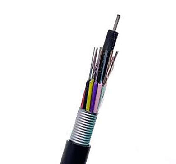 Quality GYTS-96B1.3 Outdoor 96 Core Fiber Optic Cable G652D Black Single Mode for sale