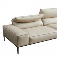 China Elegant Half Leather Recliner Sofa Modern Corner Lounge 3 Seater Sofa factory