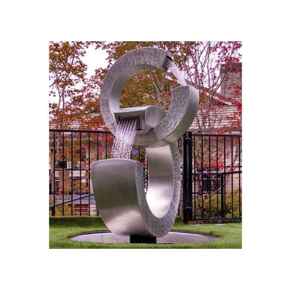 Quality Brushed Finish Stainless Steel Water Feature , Outdoor Water Fountains for sale