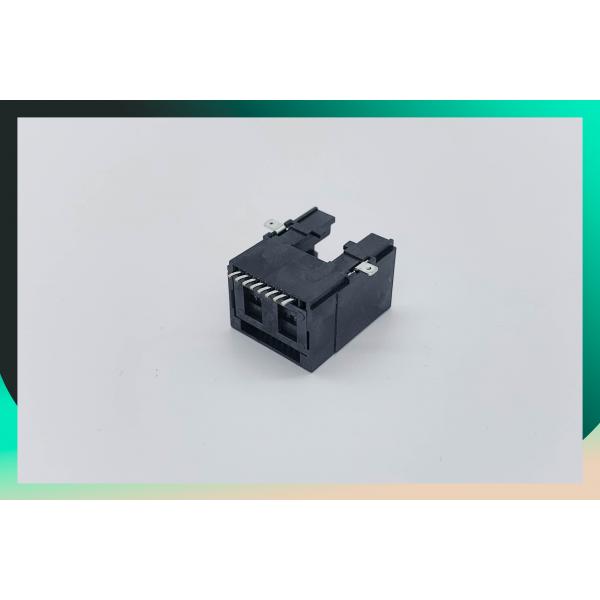 Quality 1x1 Ethernet Molex RJ45 Modular Jack 18.1L Black Horizontal Plastic Material for sale