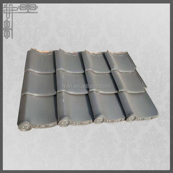 Quality 10mm Thick Japanese Roof Tiles Temple Matt Unglazed Traditional for sale