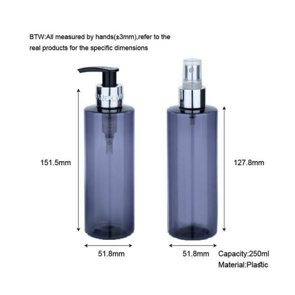 Quality Versatile 250ml Oil Cosmetic Bottle Silver Aluminum Pump Top Cosmetic Bottle for sale