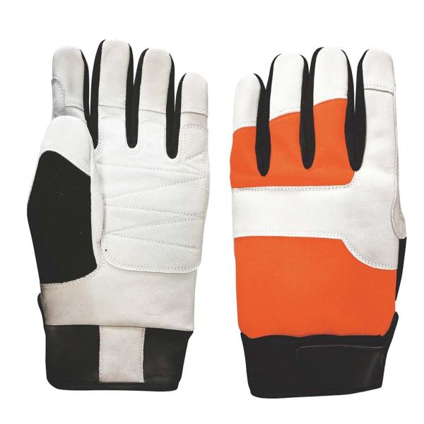 Quality CLASS 2 EN388 4142X Chainsaw Safety Gloves For Logging for sale