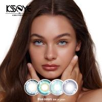 China Soft Gem Sapphire Blue Contact Lenses Natural Color Lenses 1 Year factory