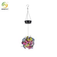 China Solar Garden Decorative Light Creative Iron Butterfly Ball Hanging Light Outdoor Garden Square Landscape Atmosphere Hang for sale