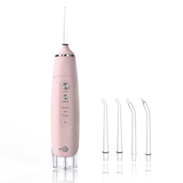 Quality Pink Rechargeable Dental Flosser , Electric Oral Irrigator Ipx7 for sale