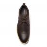China Dark Coffee Antiodor Mens Breathable Leather Shoes Lace Up factory