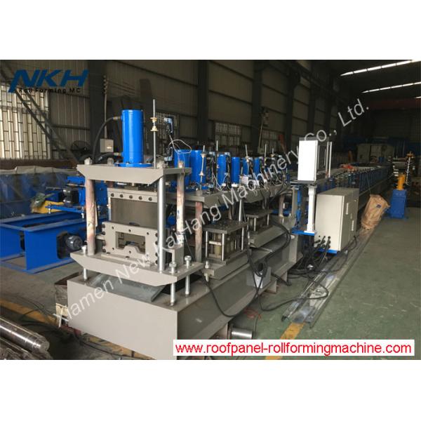 Quality PLC Control Purlin Roll Forming Machine For Pressing / Punching / Notching for sale
