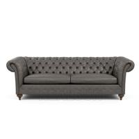 Quality Upholstery Vintage Leather Living Room Sofa Chesterfield Chaise Lounge Sofa for sale