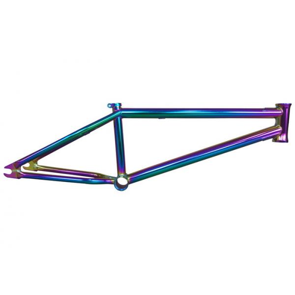 Quality Rainbow Frame Chrome BMX Frame  , Oil Slick Colorful Custom BMX Bike Parts for sale