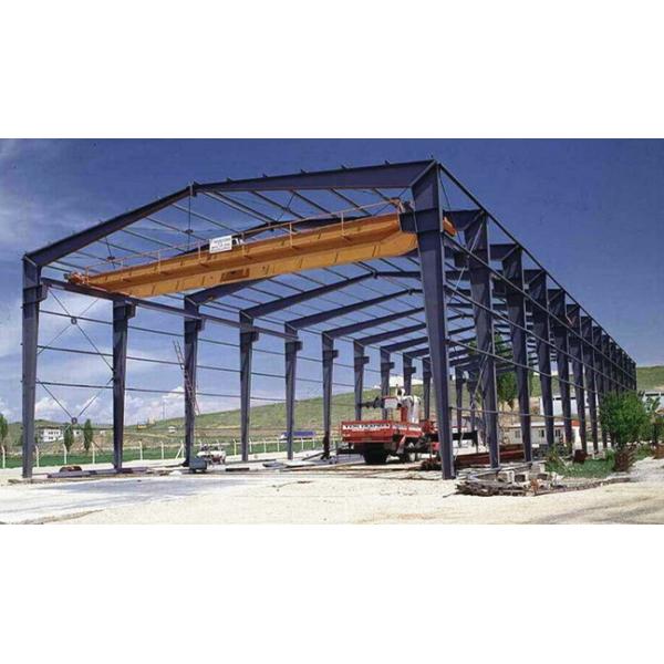 Quality Heavy Industrial Steel Structure Workshop With Crane Prefab Designed 50 Years Service Life for sale