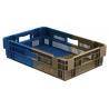 China HEAVY DUTY HIGH Bi-Color VENTED PLASITC CRATE FOR FOOD PROCESSING OR METAL PARTS factory
