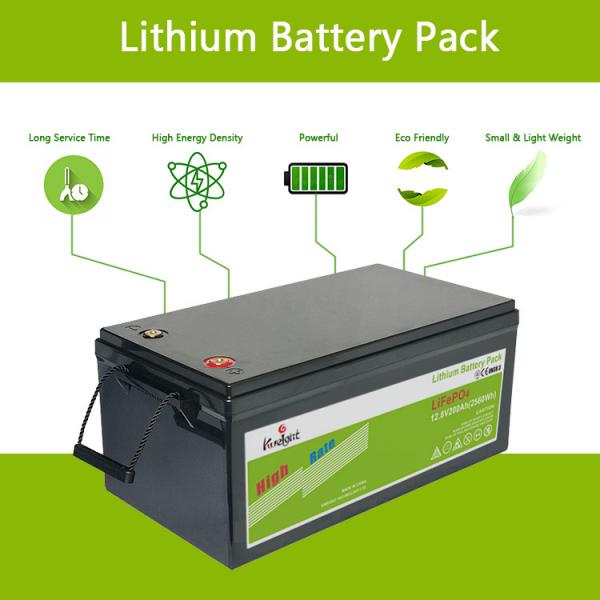 Quality 12.8v 200ah 12V LiFePO4 Battery IP65 high cycle life battery For Solar Home for sale