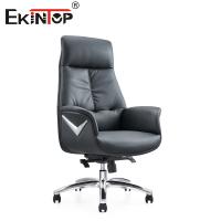 China High Back Leather Office Chair Flexible Tension Adjustable Seat High Durability factory