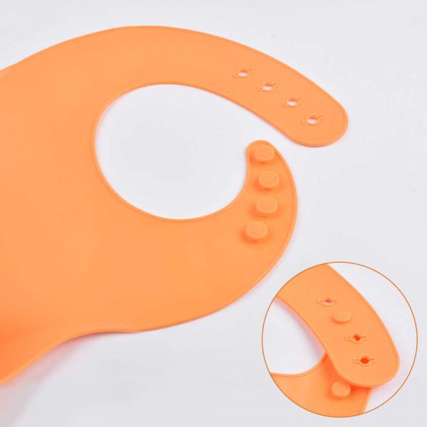 Quality Cute Silicone Feeding Bib For 0-3 Years Old Kids Silicone Bib With Food Catcher for sale
