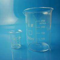 China Cylinder Quartz Glass Measuring Cup High Strength For Scientific Laboratory factory