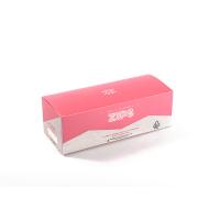 china Custom Logo Foldable Decorative Boxes Full Color Pink Paper Box For Zips