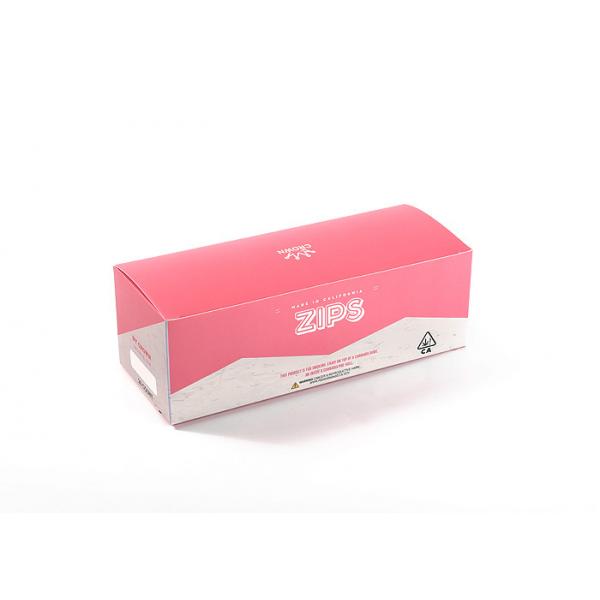 Quality Custom Logo Foldable Decorative Boxes Full Color Pink Paper Box For Zips for sale
