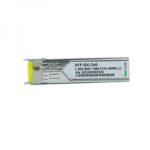 Quality SMF 1G Transceiver 40km Reach 1550nm TX 1310nm RX Cisco Compatible 1.25GBASE for sale
