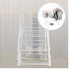 China Detachable Stainless Steel Foldable Clothes Drying Rack With Wheels factory