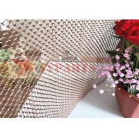 Quality Gold Color Flexible Metal Coil Drapery Mesh For Hotel Room Hanging Divider for sale