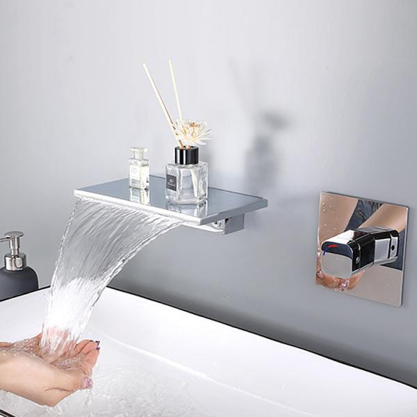 Quality Metered Waterfall Sink Faucet Tap Wall Mounted For Lavatory for sale