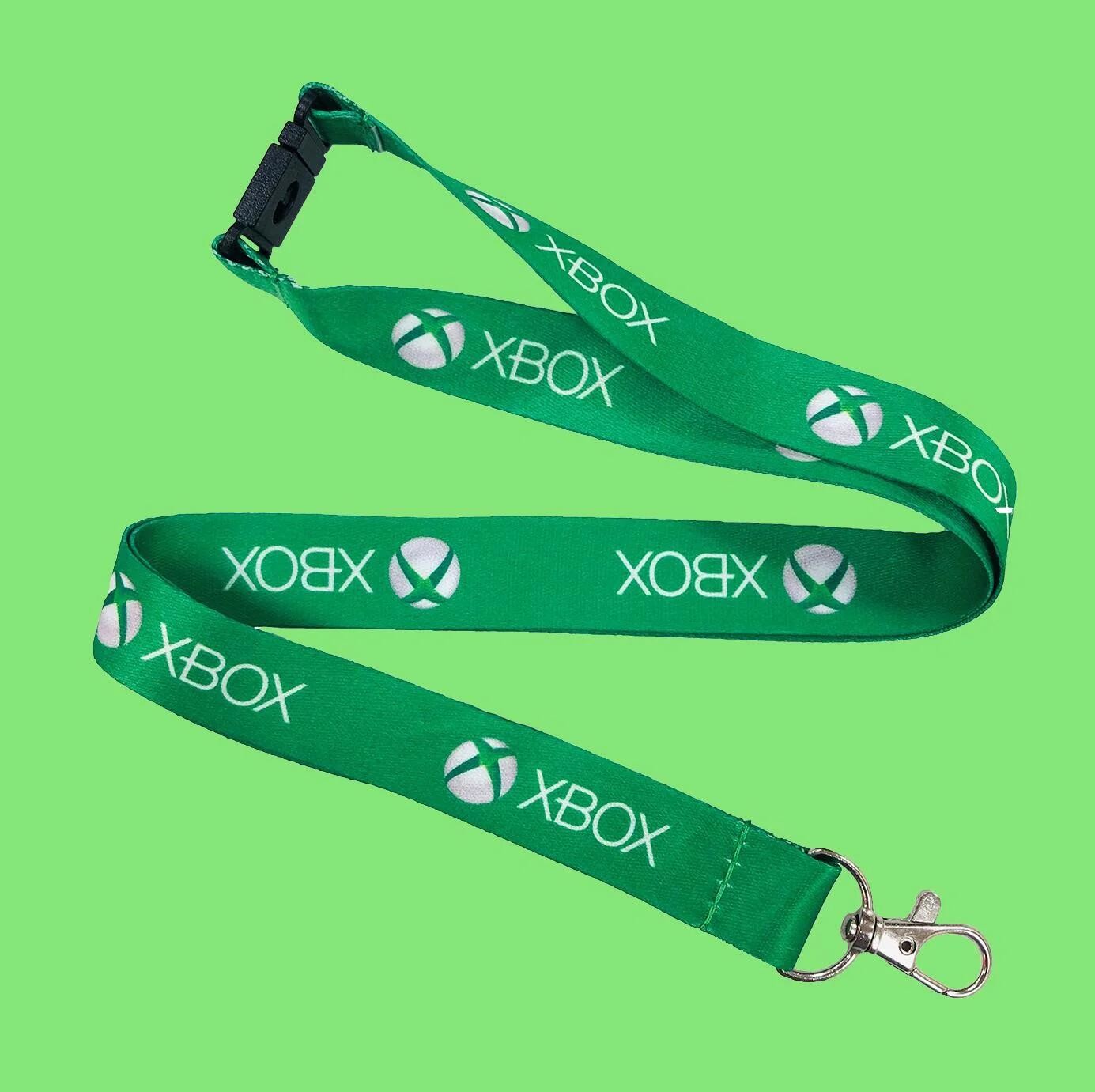 China Xbox Double Sided ID Lanyard Badge neck straps Lightweight Logo Printed safety Lanyard with Quality Printing factory