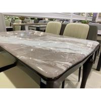 china Pine Frame Nordic Marble Dining Table , White Marble Dining Table